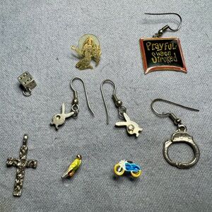 80’s Vintage Elegant Silver and Gold Earrings Collection